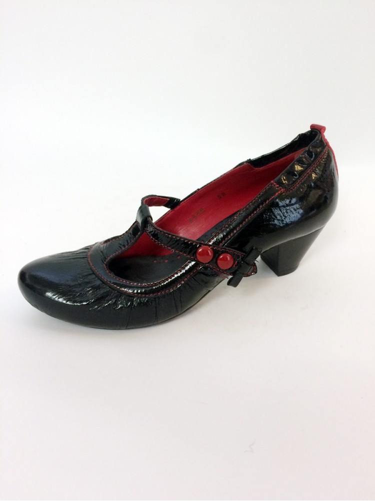 Туфли из комбинированной лакированной кожи VIC MATIE 0776330-черный